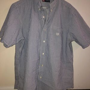 Chaps seersucker short sleeve button up
